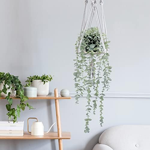 COCOBOO 2pcs Artificial Hanging Eucalyptus Plants for Home Decor