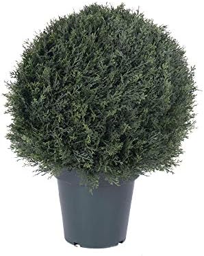 Vickerman Artificial Pond Cypress Topiary Ball - Two Tone Green - 20 UV Resistant