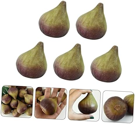 5Pcs Realistic Artificial Fig Models for Home Kitchen Display