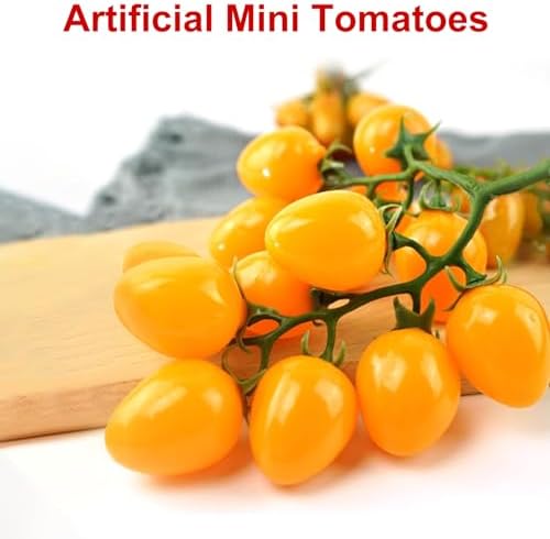 Lifelike Artificial Tomato String 2 Pack Yellow Tomato Decorations