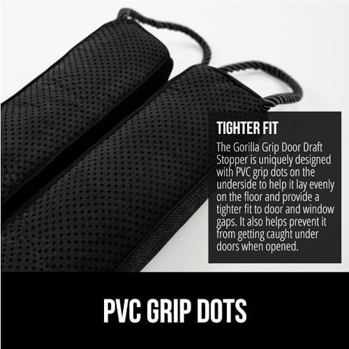 GORILLA GRIP Door Draft Stopper 36 Inch Black