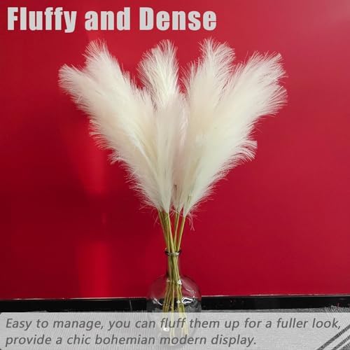 38 Inch 10 Stems White Pampas Grass Decor