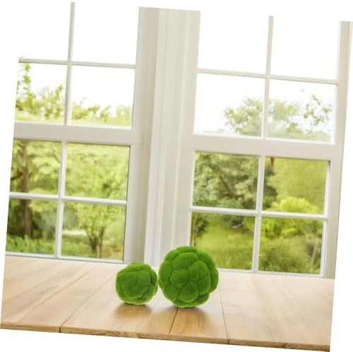 MAGICLULU 2Pcs Realistic Hanging Moss Ball Decor