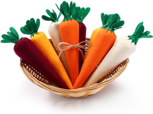 Skylety 8 Piece Easter Carrot Decor Set
