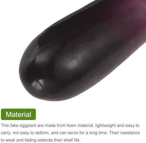 Uxcell 2 Pcs Artificial Eggplant Decorations