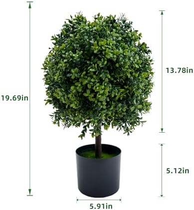 GarveeHome Artificial Topiary Trees Set of 2