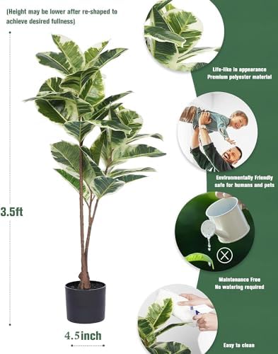 Floworld 43in Tall Artificial Ficus Tree with Pot