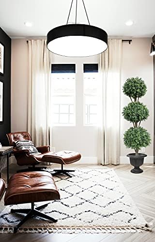 56 Inch Boxwood Triple Ball Artificial Topiary Tree