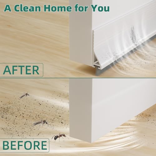 Vannesse Door Draft Stopper with Brush 39 Inch 2 Pack