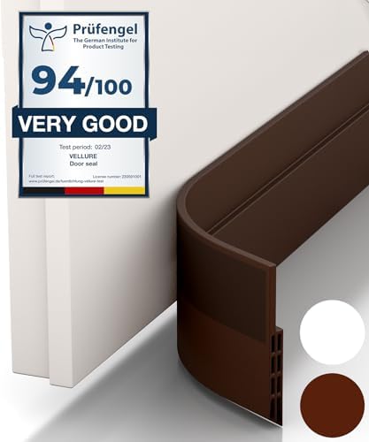 Premium Door Draft Stopper - 5x39 Brown Seal Strip