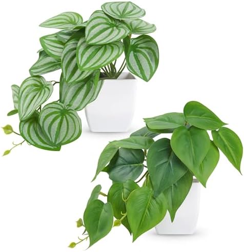 Der Rose 2Pcs Artificial Plants for Indoor Decor