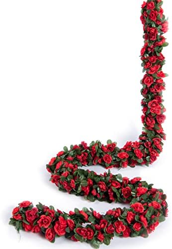 8 Pcs 66FT Artificial Rose Vine Garland for Home and Events
