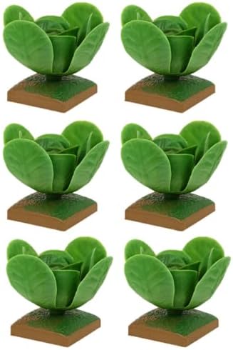 Fomiyes Simulated Cabbage Ornaments 6Pcs Artificial Plastic Green Cabbage Decor