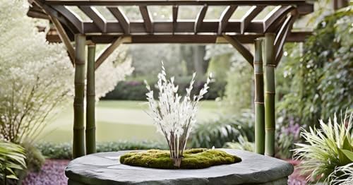 UiiziC Artificial Jasmine Flowers 8PCS 31 Inch White Bouquet Set