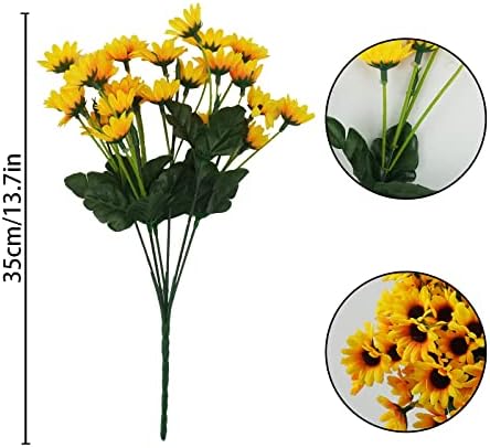 Uieke Artificial Sunflowers and Daisies 6 Bundle Yellow