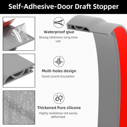 Ormestop Door Draft Stopper 78 Inch Grey