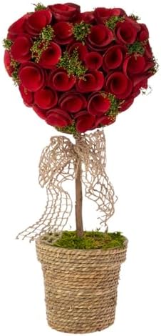 Boston International Heart Shaped Topiary 14-Inch Hearts for You