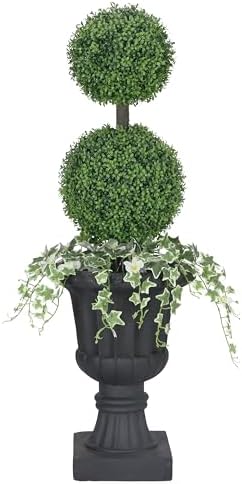 Puleo International 48 Inch Boxwood Artificial Topiary Tree