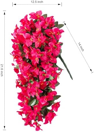 INSPRING Artificial Bougainvillea Flowers 2PCS UV Resistant Decor