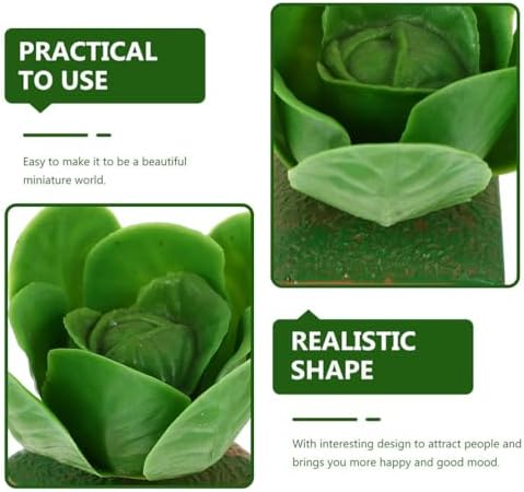 Fomiyes Simulated Cabbage Ornaments 6Pcs Artificial Plastic Green Cabbage Decor