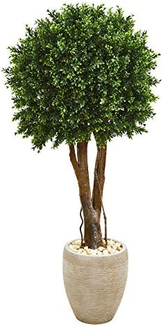Nearly Natural 52 Inch Artificial Topiary Planter UV Resistant