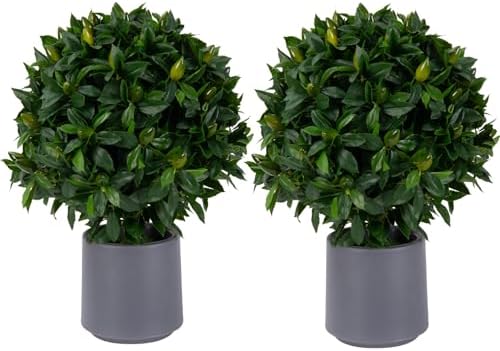 Lifelike Artificial Topiary Ball Set of 2 with Fruits