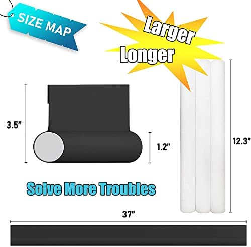 SYIPO One Sided Door Draft Stopper 37 Inch Black