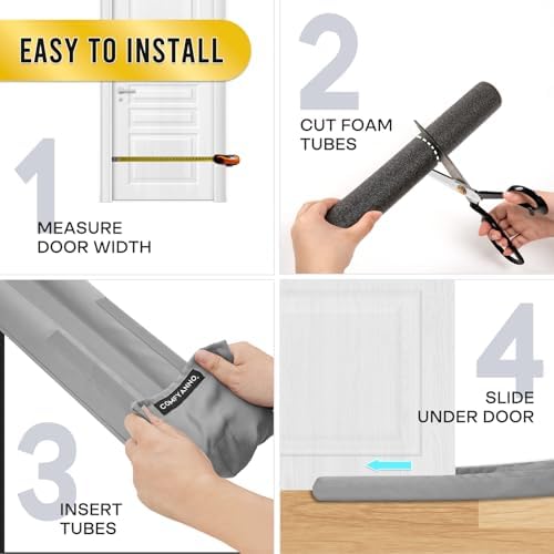 Comfyanno Under Door Draft Stopper - Gray