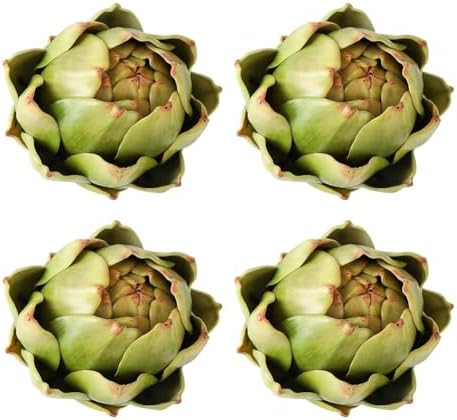 4 Pack Artificial Artichokes Green Home Decoration