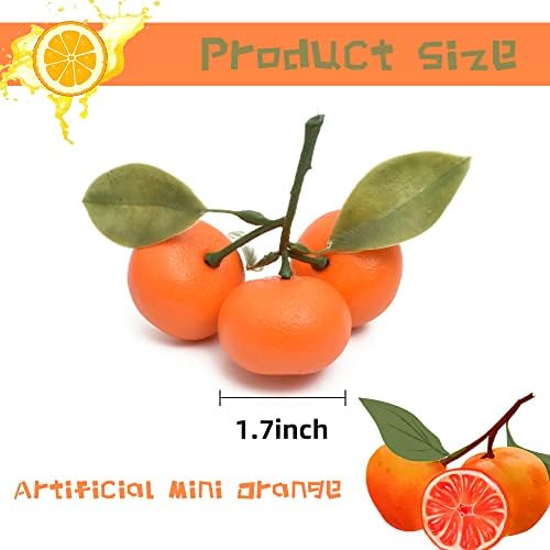 Hagao Fake Mini Tangerine Orange Artificial Fruit 6PCS