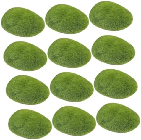 12Pcs Artificial Moss Rocks for DIY Micro Landscape Decor
