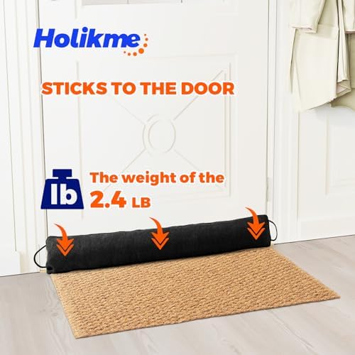 Holikme Weighted Door Draft Stopper 36 Inch Black