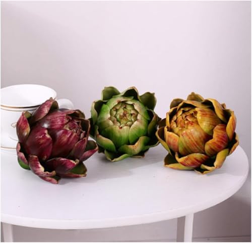 WESAPPINC 3Pcs Large Green Artificial Artichokes Decor
