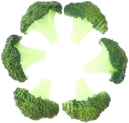 6 Pcs Artificial Broccoli for Kitchen and Decor Use