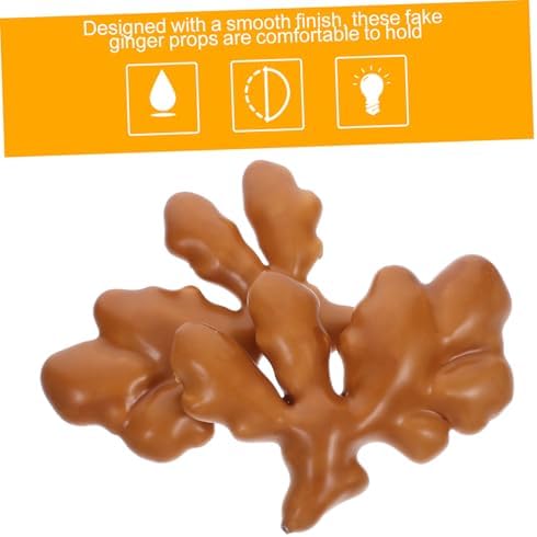 Vaguelly 2pcs Realistic Faux Ginger Artificial Food Decoration