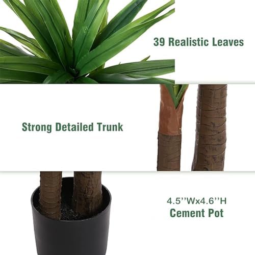 FLOWORLD 4ft Tall Artificial Dracaena Plant