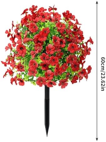 Uscallm Artificial Rose Bushes 22inch Outdoor Decoration