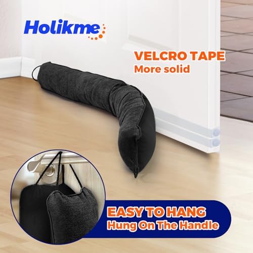 Holikme Weighted Door Draft Stopper 36 Inch Black