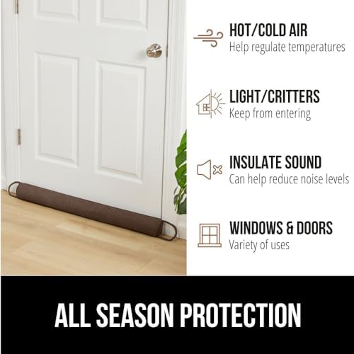 GORILLA GRIP Door Draft Stopper 36 Inch Brown