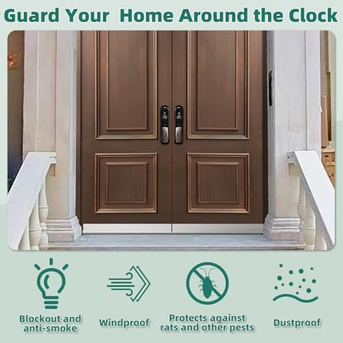 Vannesse Door Draft Stopper with Brush 39 Inch 2 Pack