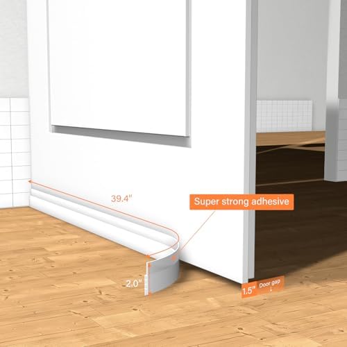2 Pack Door Draft Stopper Weather Stripping Noise Guard