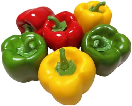 6pcs Artificial Bell Peppers for Kitchen Decor