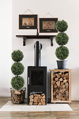 Momoplant 2 Pack Triple Ball Boxwood Topiaries