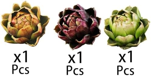 WESAPPINC 3Pcs Large Green Artificial Artichokes Decor