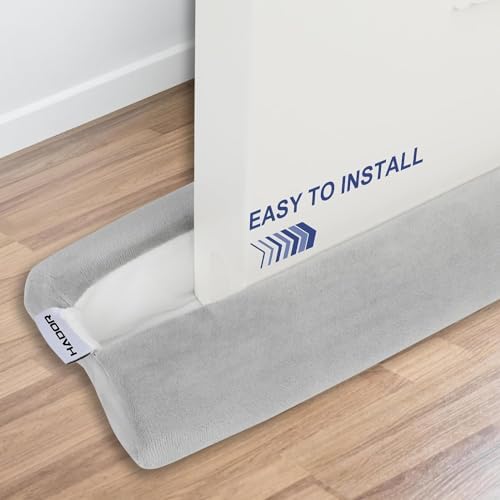 Hador 36 Inch Door Draft Stopper Grey Double Sided