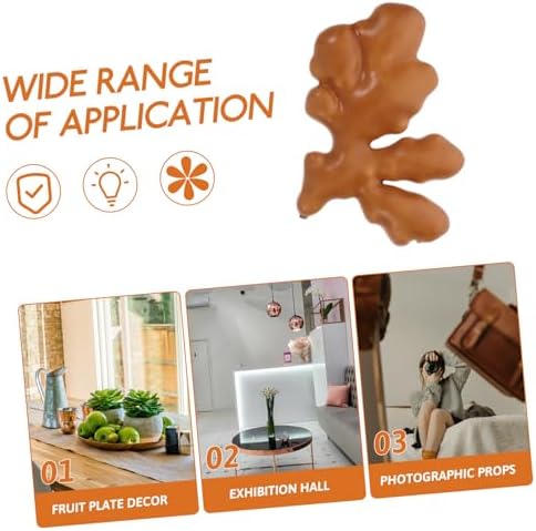 Vaguelly 2pcs Realistic Faux Ginger Artificial Food Decoration