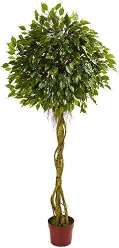 Nearly Natural 6ft Ficus Artificial Topiary Tree UV Resistant