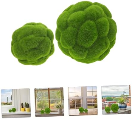 MAGICLULU 2Pcs Realistic Hanging Moss Ball Decor