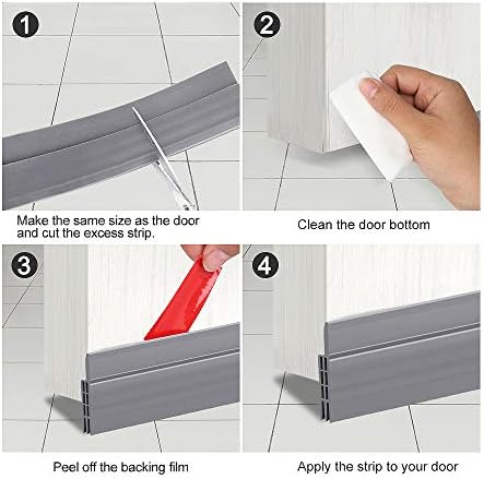 GroTheory 2 Pack Door Draft Stopper Grey