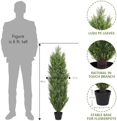 The Bloom Times 4ft Artificial Topiary Trees 2 Pack